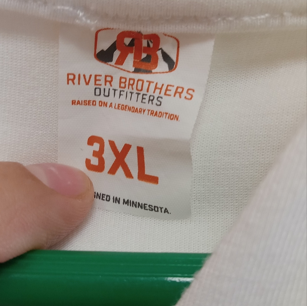 River Brothers outfitters 3xl Men's fish north hooded sweatshirt - Picture 3 of 5